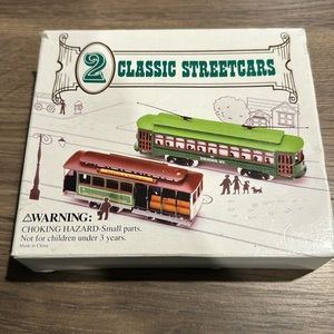 Vintage Streetcars Trolley, 2 Classic Streetcars, Desire Streetcar (New in Box)